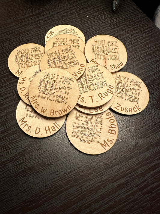 Teacher Appreciation Custom Engraved Coin