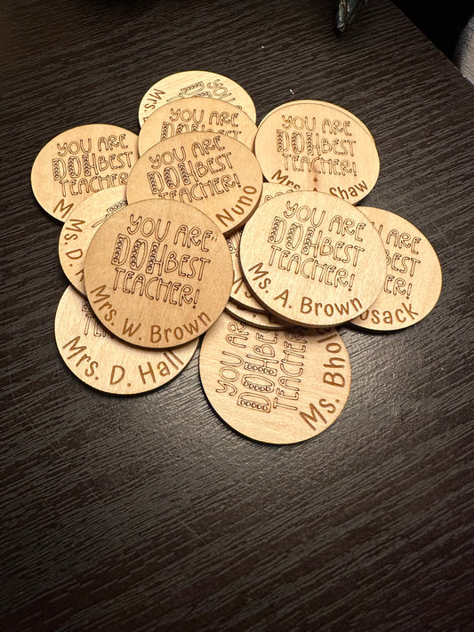 Teacher Appreciation Custom Engraved Coin