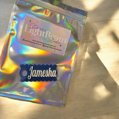 Tumbler Topper - Scalloped edge with Custom Name