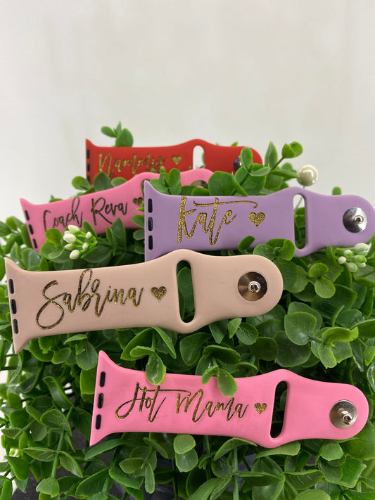 Personalize Add a Name Simple Watch Band laser engraved gift apple watch band 38 40 41 42 45 49 mm ultra