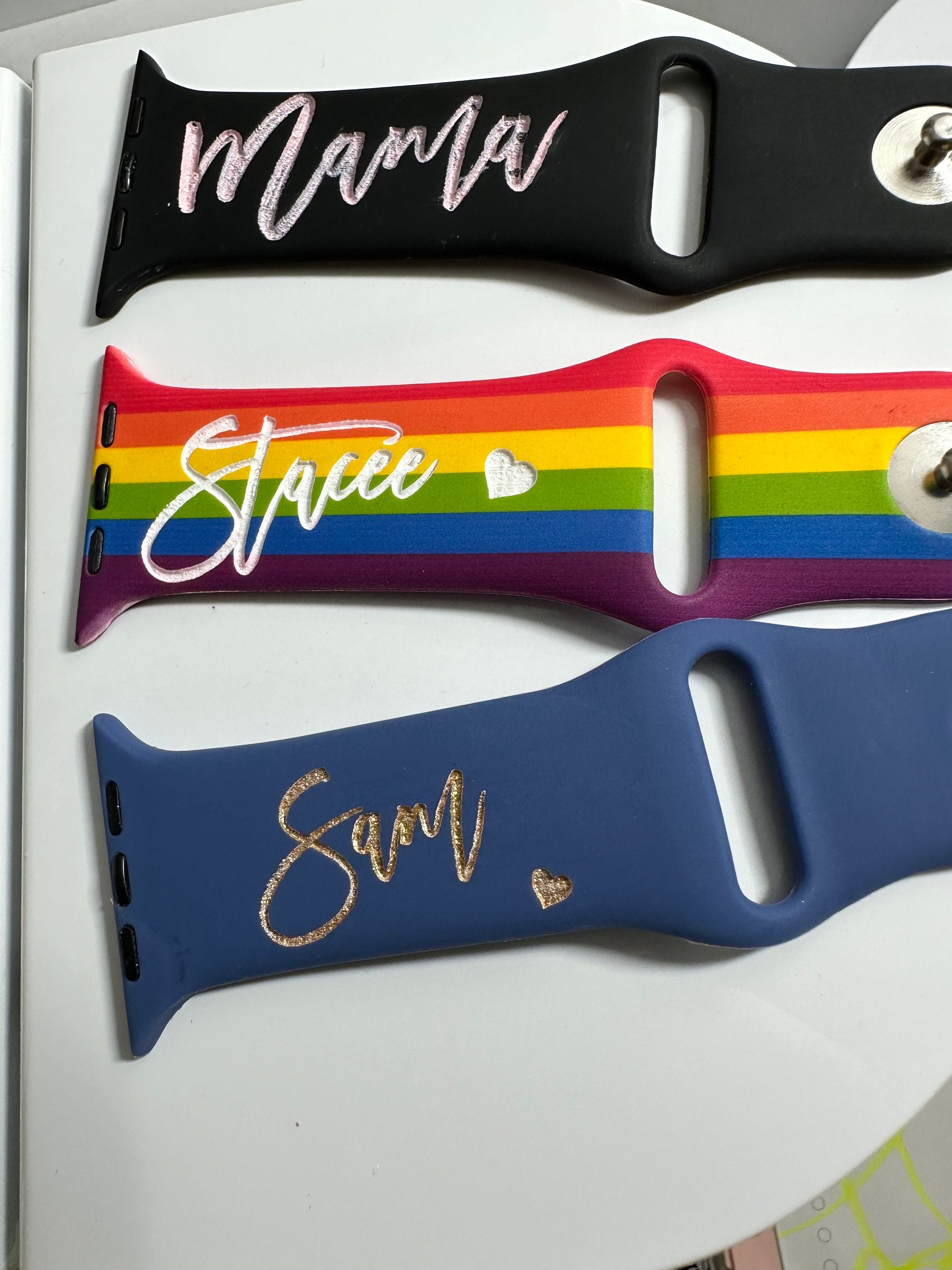 Personalize Add a Name Simple Watch Band laser engraved gift apple watch band 38 40 41 42 45 49 mm ultra