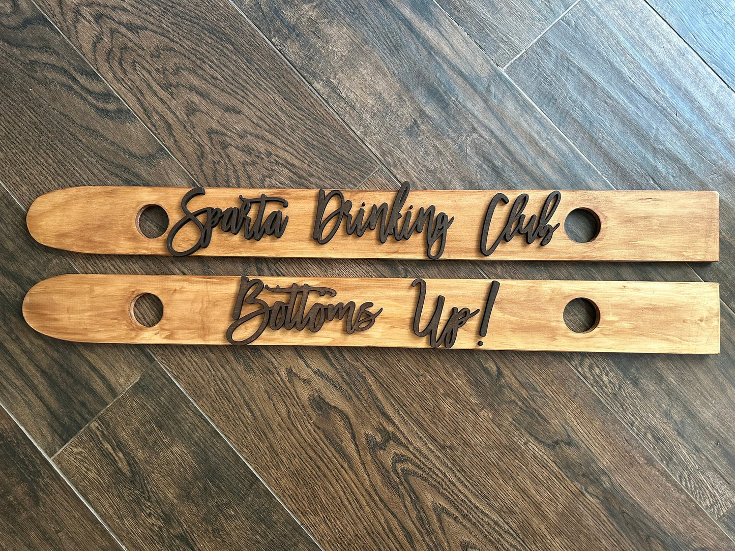 Shot Ski Board Personalized - Raised Name Wooden Shot Board for Celebration Party Couple Friends Wedding Gift Engraved Shot Glasses