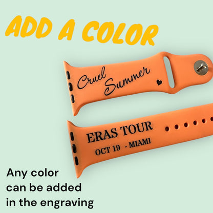 Taylor Swift ERAS Tour personalize Watch Band - memory bracelet gift 38 40 41 42 45 49 ultra mm