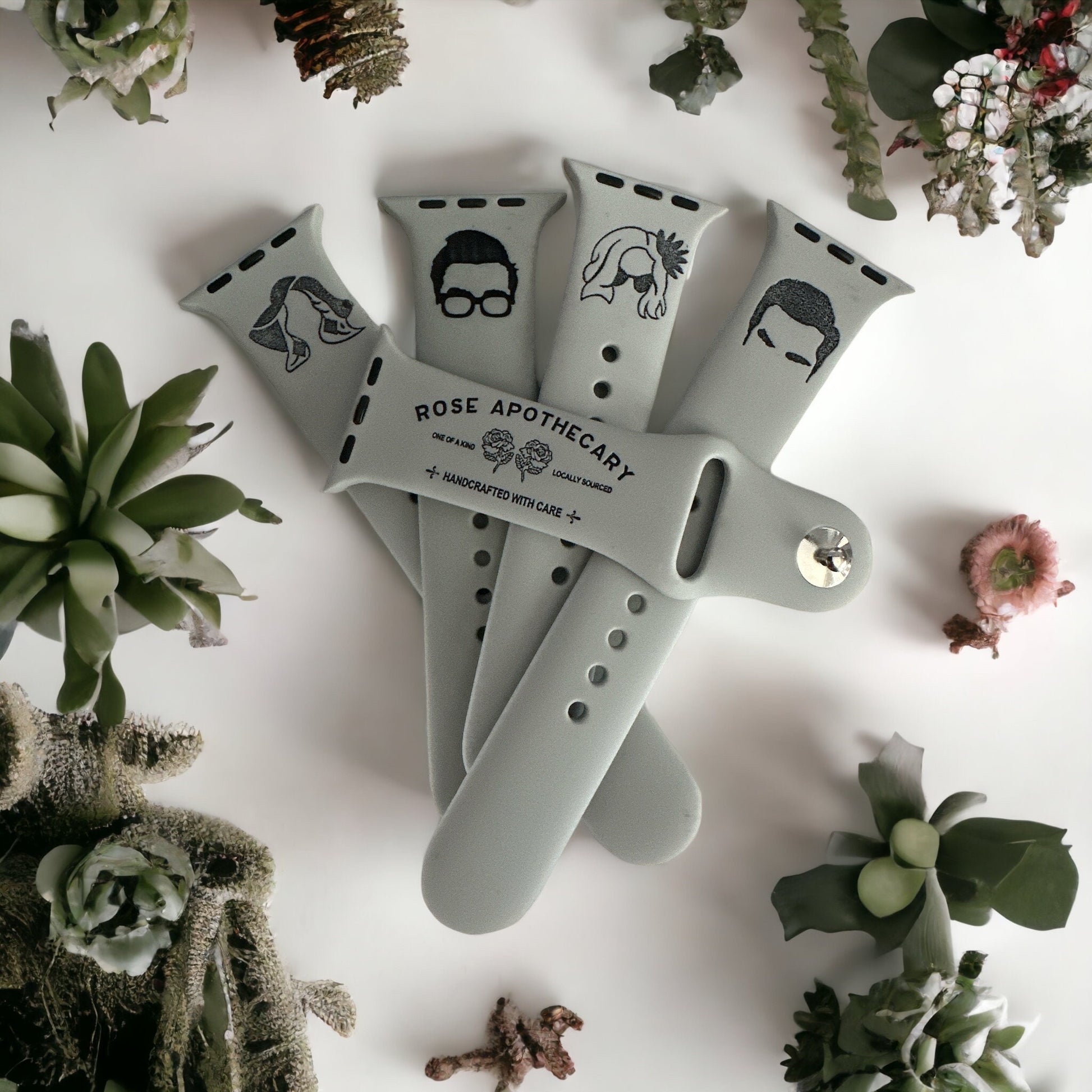 Schitt’s Creek Rose Apothecary Engraved Watch Band 38 40 41 42 45 49 mm