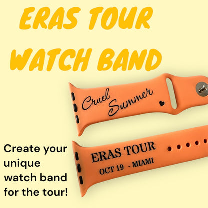 Taylor Swift ERAS Tour personalize Watch Band - memory bracelet gift 38 40 41 42 45 49 ultra mm