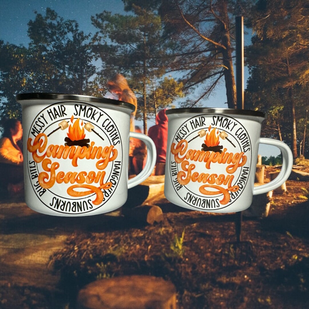 Camping Season 12 oz espresso mug cup - fall gift christmas gift