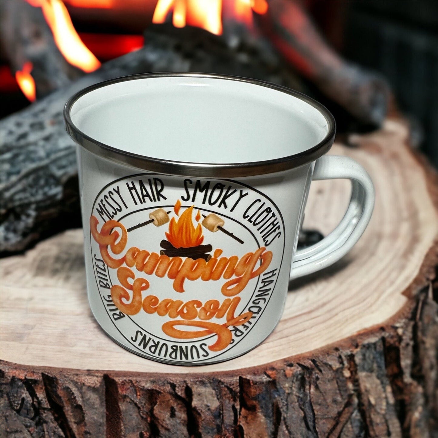 Camping Season 12 oz espresso mug cup - fall gift christmas gift
