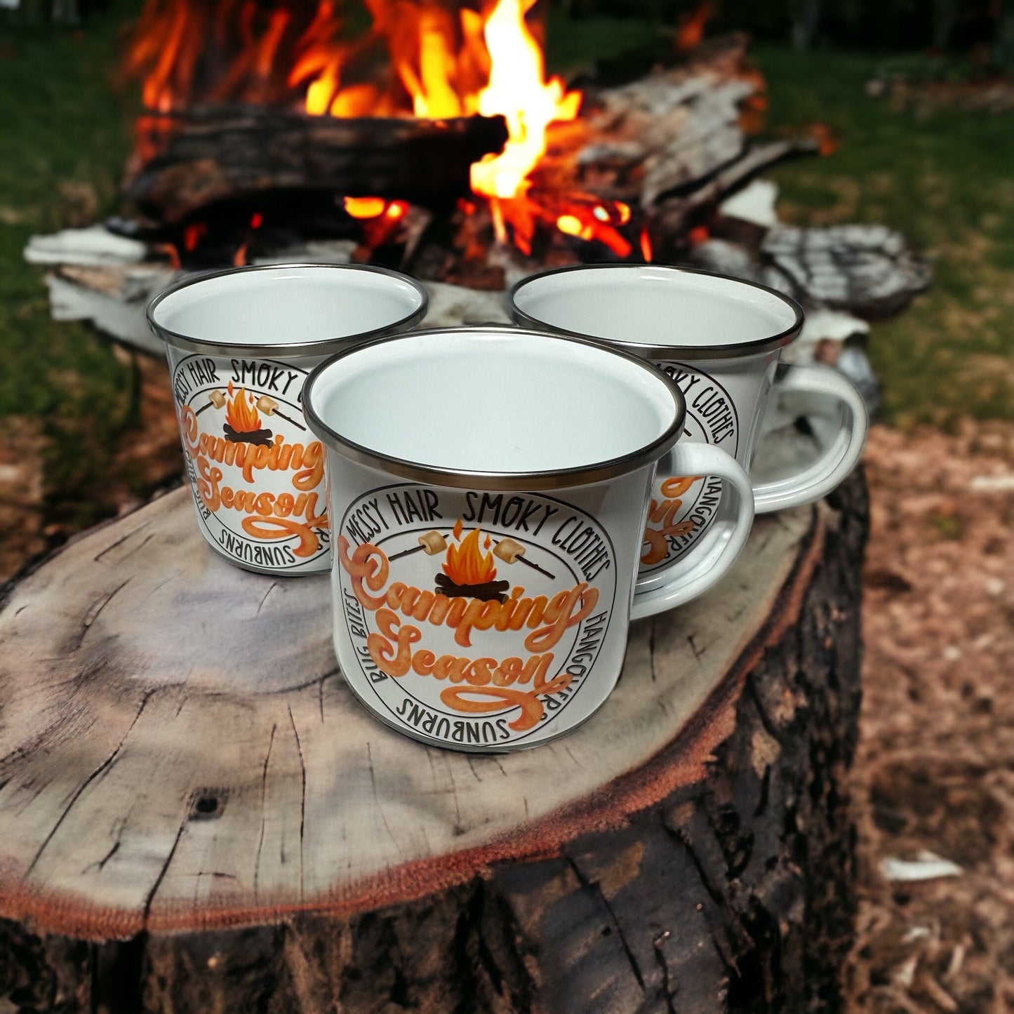 Camping Season 12 oz espresso mug cup - fall gift christmas gift