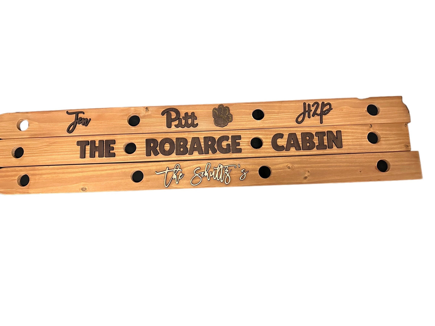 Shot Ski Board Personalized - Raised Name Wooden Shot Board for Celebration Party Couple Friends Wedding Gift Engraved Shot Glasses