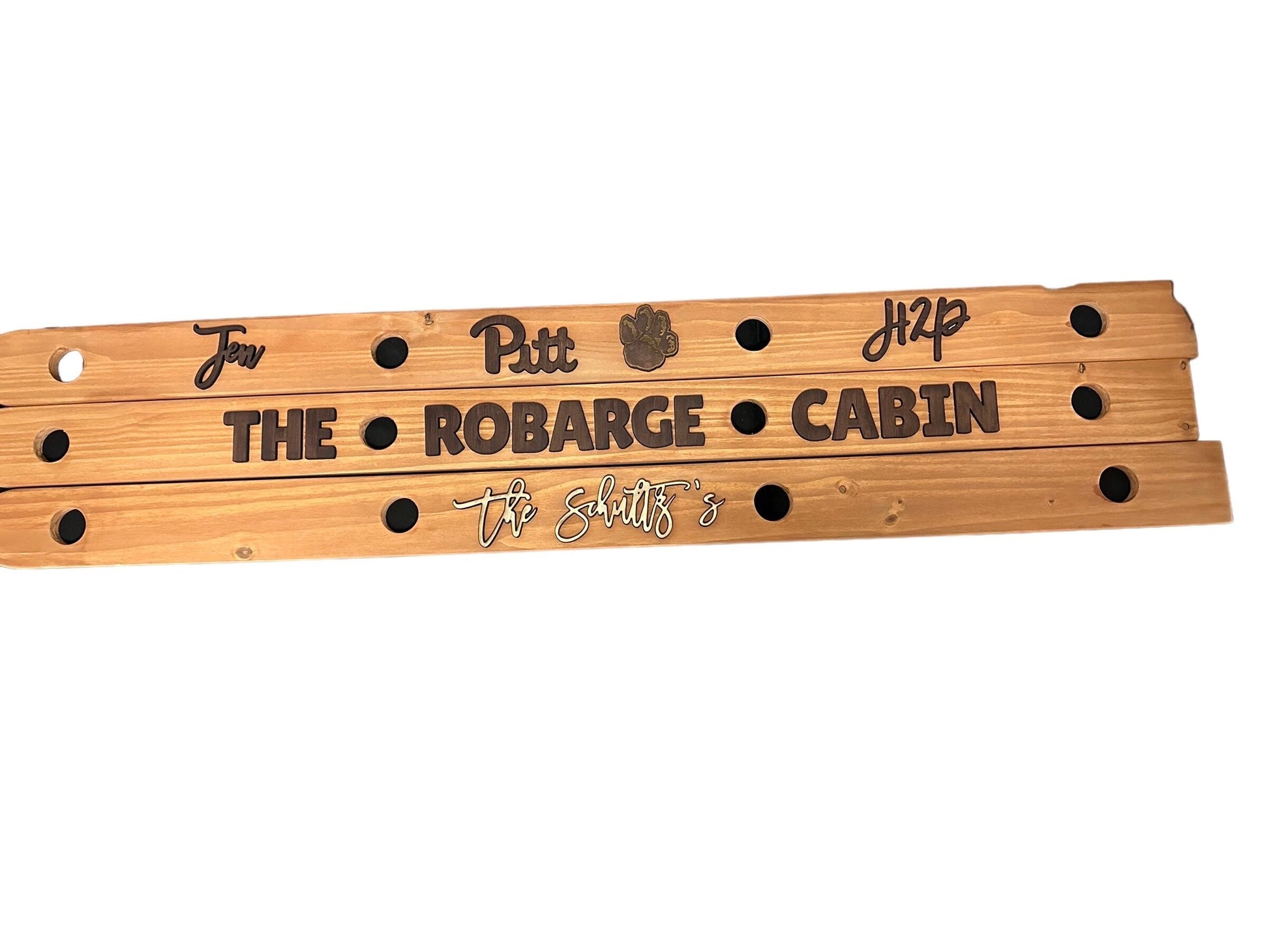 Shot Ski Board Personalized - Raised Name Wooden Shot Board for Celebration Party Couple Friends Wedding Gift Engraved Shot Glasses