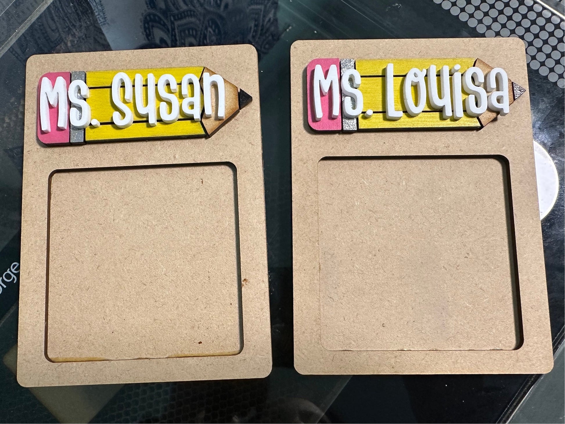 Sticky Note Holder Pencil style with custom name personalized gift