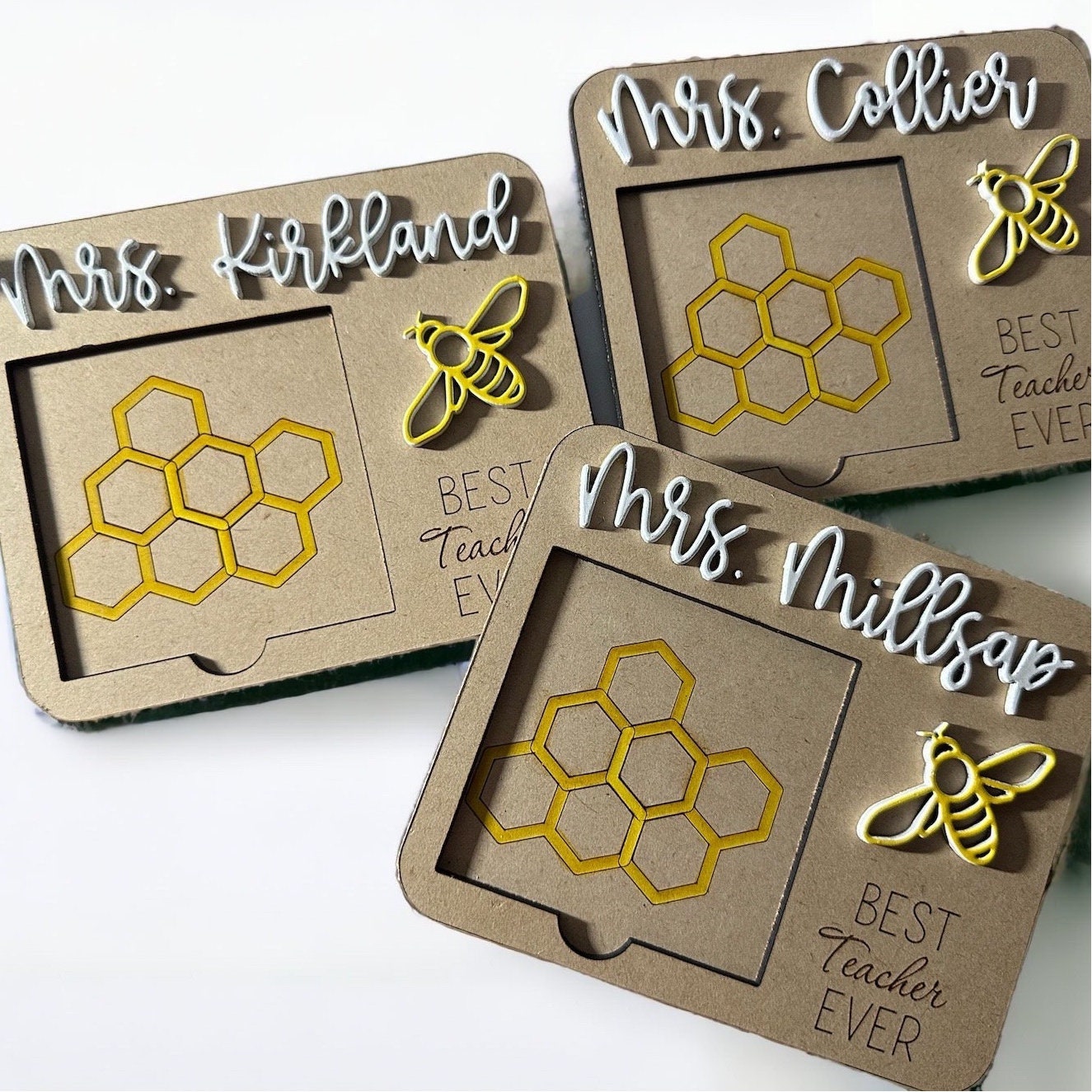 Sticky Note Holder Bumble Bee with custom name personalized gift