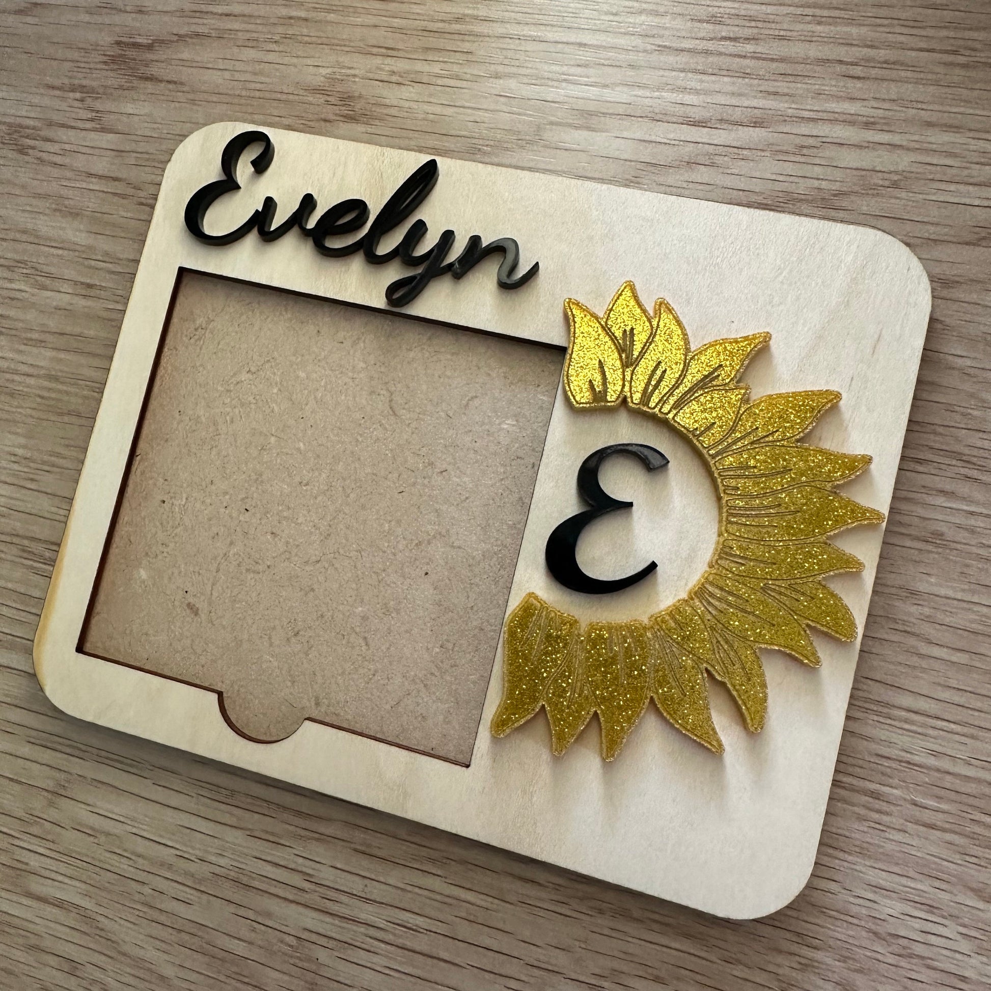 Sticky Note Holder Sunflower with custom name personalized gift