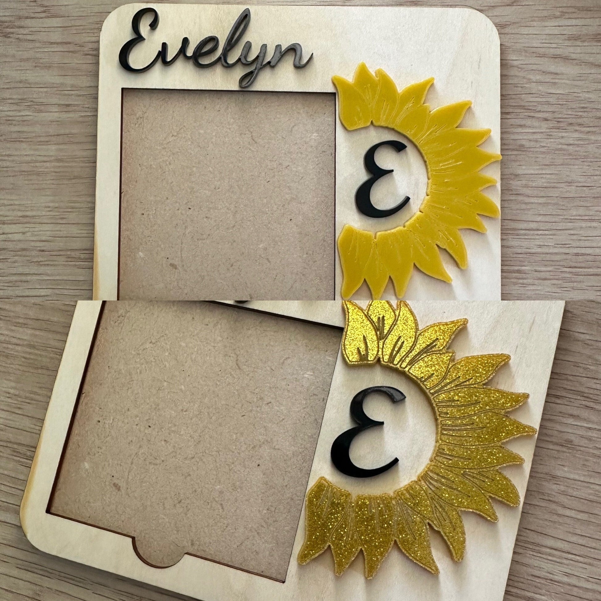 Sticky Note Holder Sunflower with custom name personalized gift