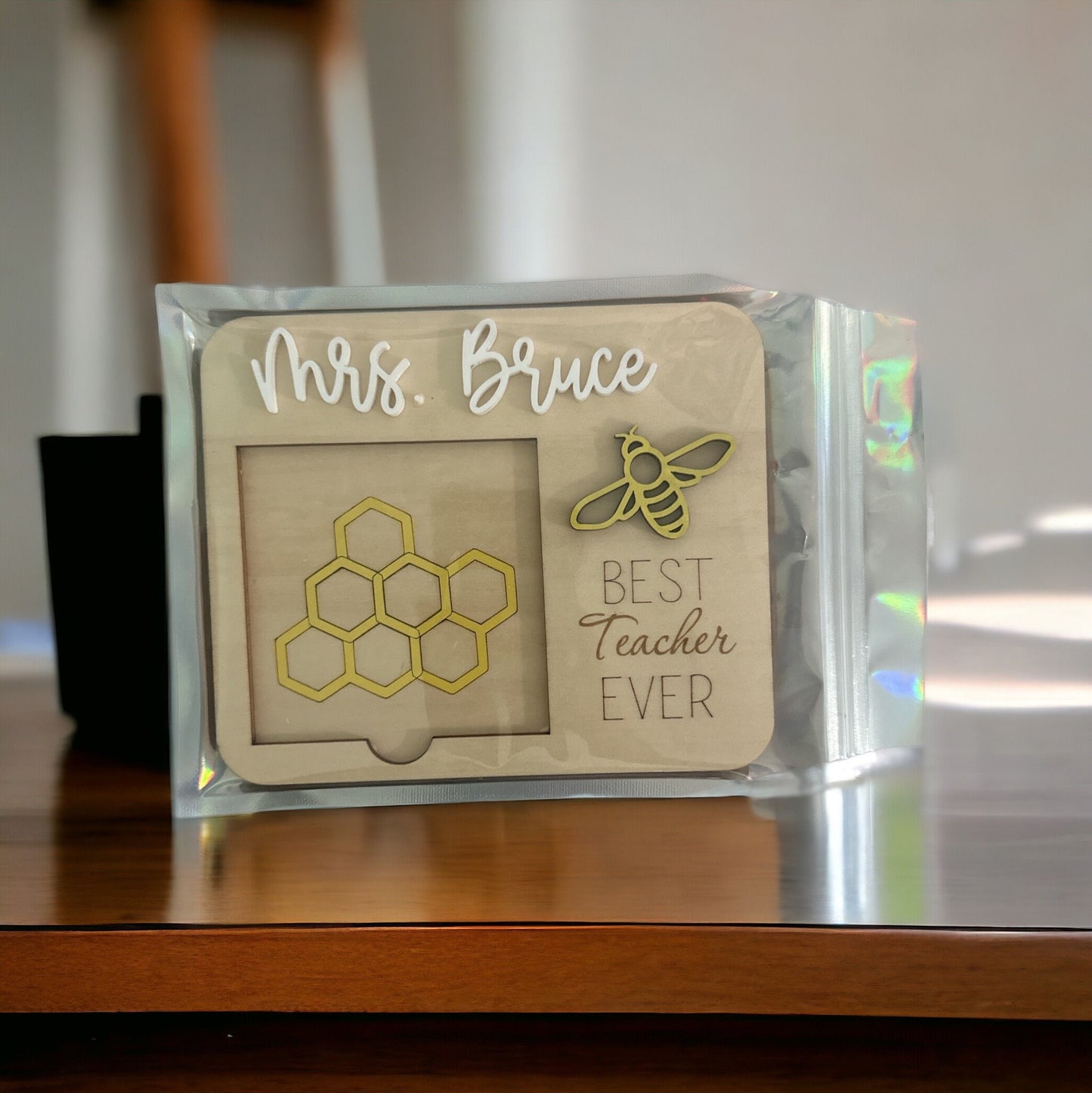 Sticky Note Holder Bumble Bee with custom name personalized gift