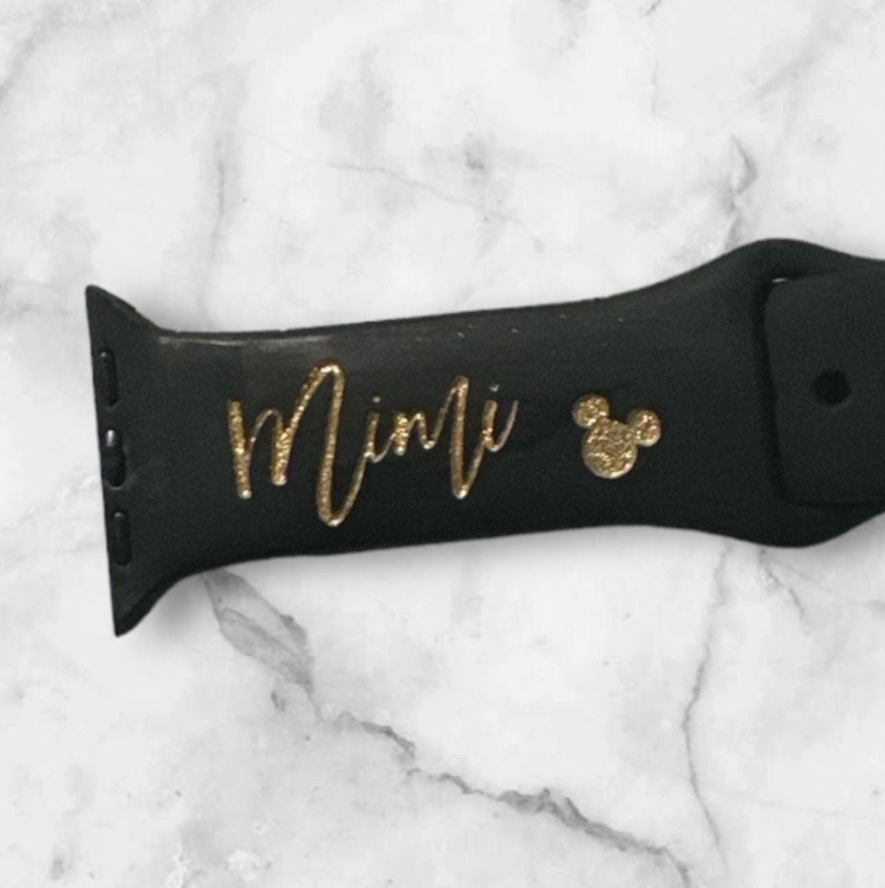 Personalize Add a Name Mouse Ears laser engraved gift apple watch band 38 40 41 42 45 49 mm ultra