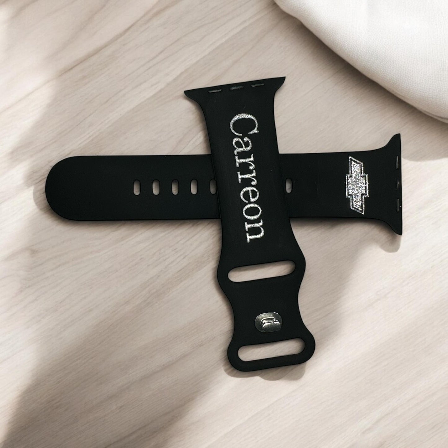 Personalized Custom Watch Band | monogram or emoji | laser engraved gift apple watch band 38 40 41 42 44 45 46 49 mm ultra