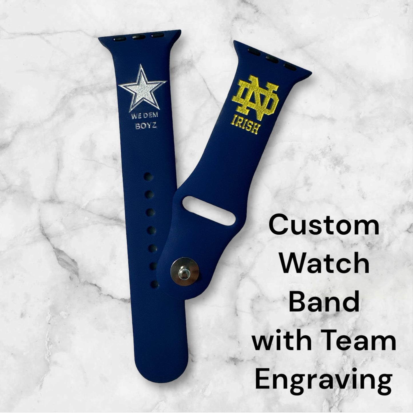 Custom NFL NBA NCAA Women Men College Team Sport Watch Band 38 40 41 42 44 45 mm Ultra Personalize Watch Band