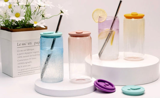 GLASS CUP Ombre - Does this coffee make me look alive?