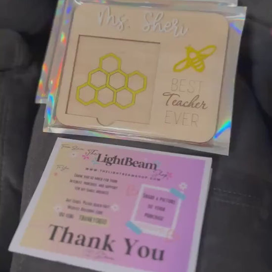 Sticky Note Holder Bumble Bee with custom name personalized gift