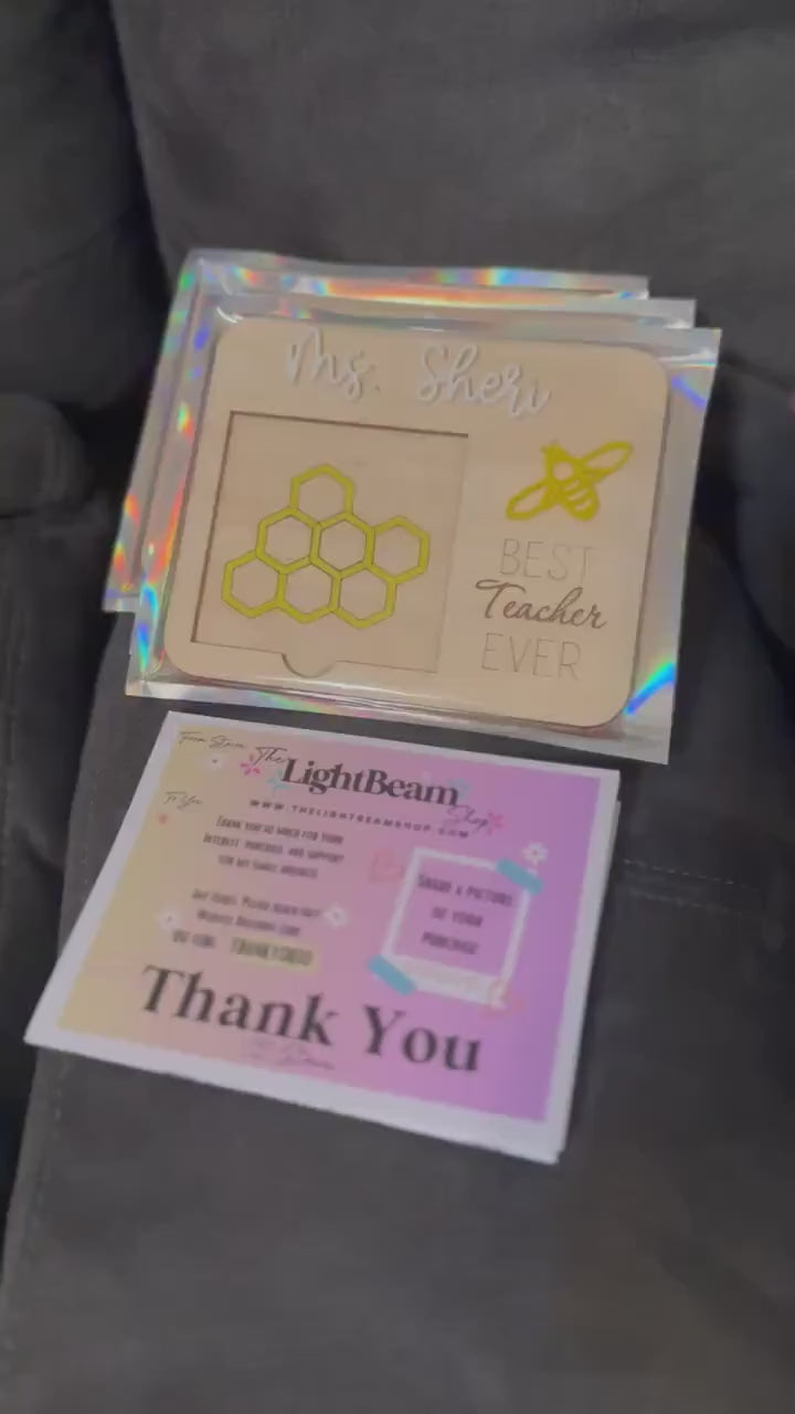 Sticky Note Holder Bumble Bee with custom name personalized gift