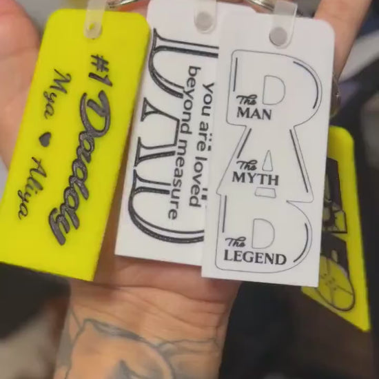 Keychain with Ruler - Father’s Day Gift - Dad Gift - Custom Name Personalized Keychain