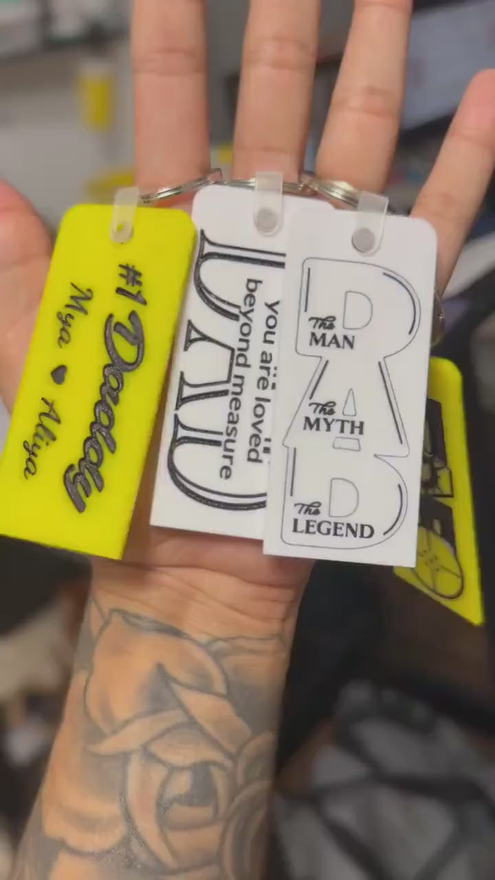 Keychain with Ruler - Father’s Day Gift - Dad Gift - Custom Name Personalized Keychain