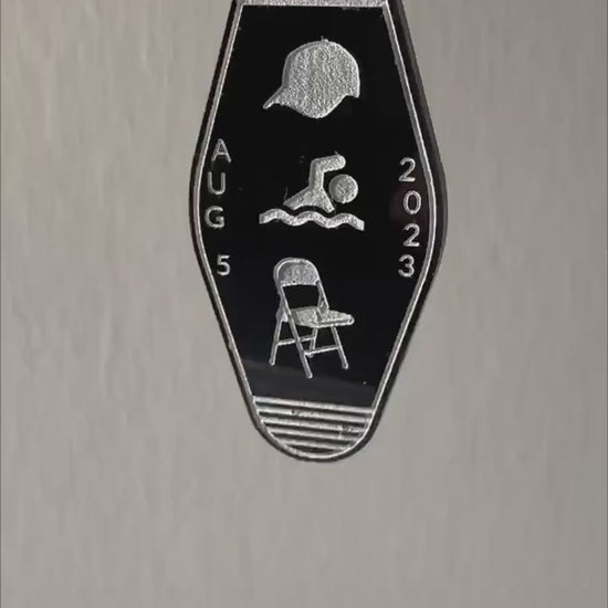 Alabama Brawl Keychain FAFO black hat aquamayne swimmer folding chair