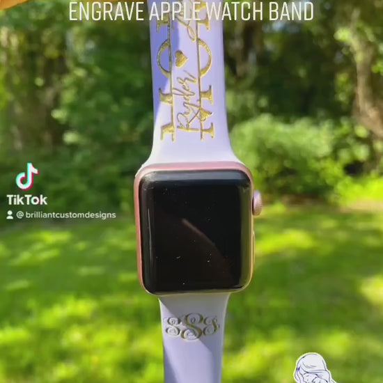 Leopard Print Watch Band Cheetah Print custom laser engraved watch band Mommy, Mama, Mom, Nana, gift apple watch band 38 40 41 42 45 mm