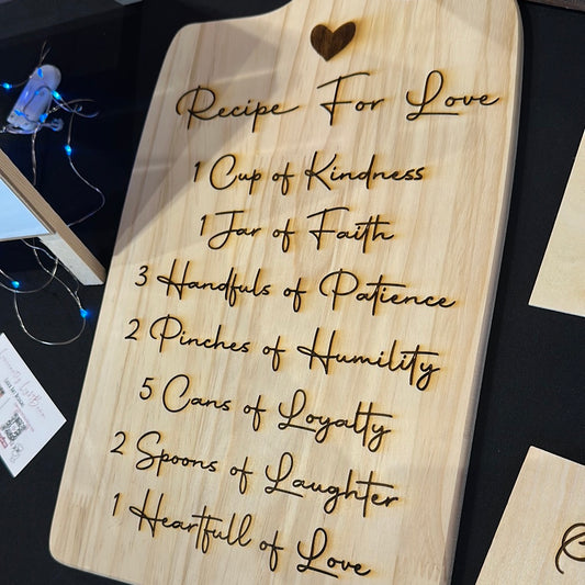 Charcuterie Cutting Board Sign Design